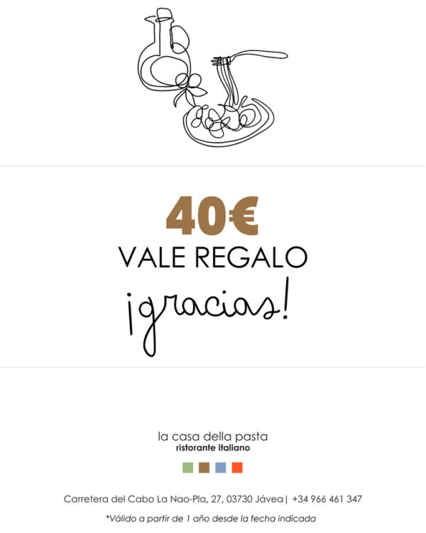 Vale regalo de 40€