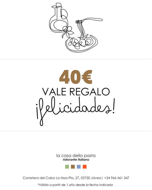 Vale regalo de 40€
