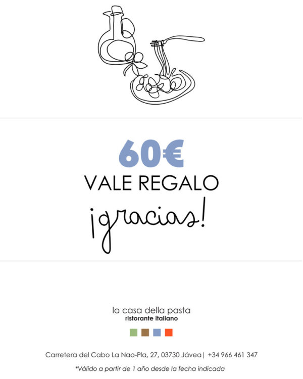 Vale regalo de 60€