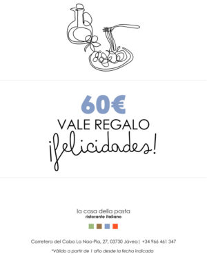 Vale de regalo de 60€